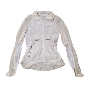Lululemon Sheer Mesh White Run Wild Jacket Gorpcore Coquette- Small